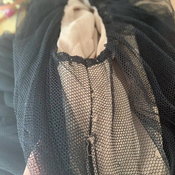 Anthropologie x Zeta Size 2 Tali Black Mesh Mini Dress - Picture 8 of 11